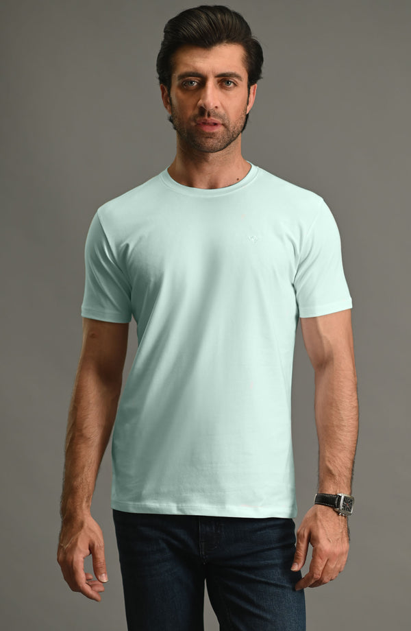 HALF SLEEVE BASIC CREW NECK - AQUIFER