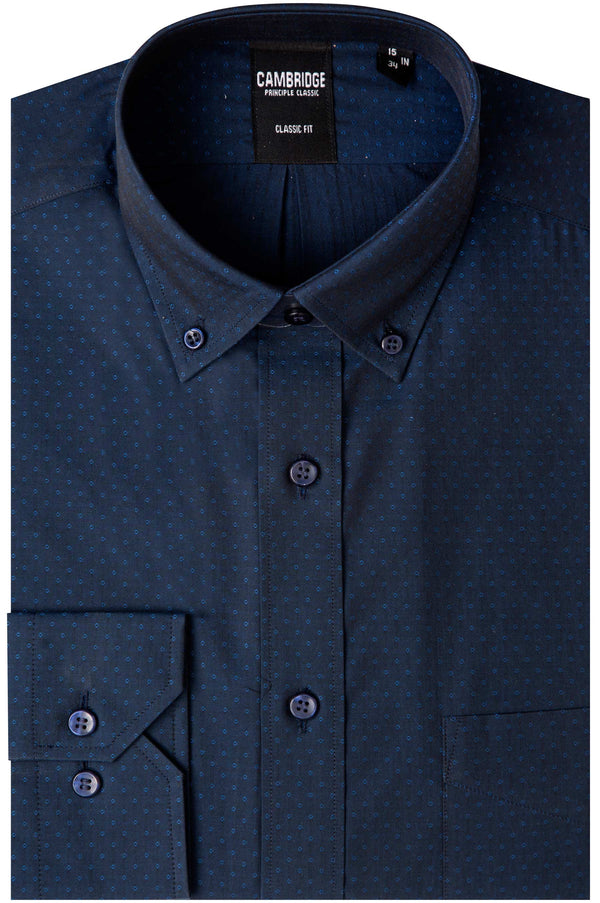 CLASSIC FIT â€“ DRESS SHIRT â€“ COTTON FABRIC â€“ YARN DYED (4681980936278)