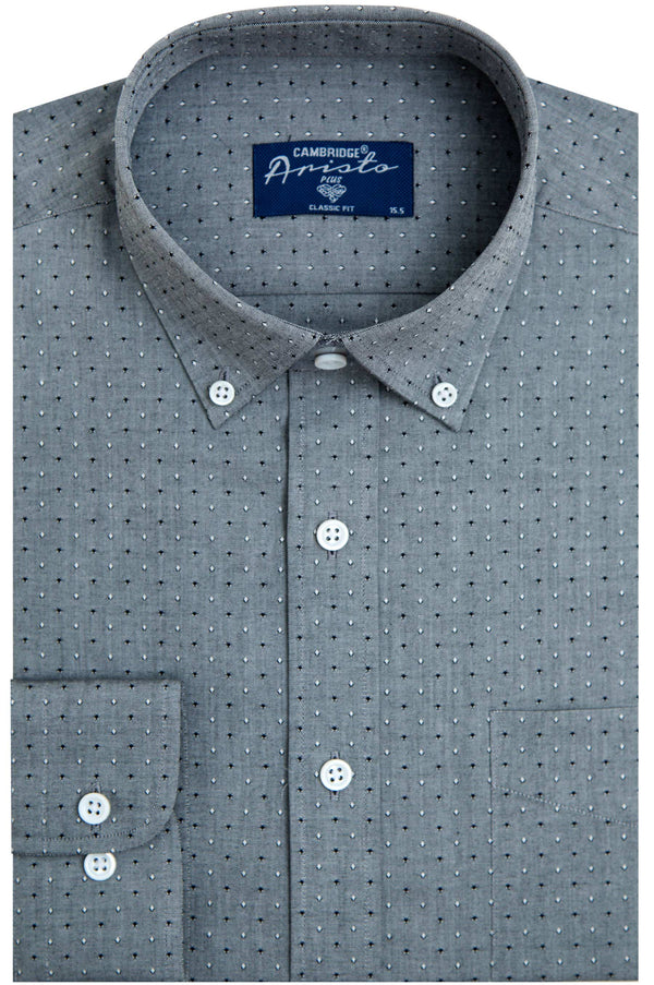 Grey Diamond Dobby Shirt