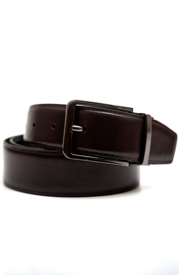 Black And Brown Reversible Leather Belt