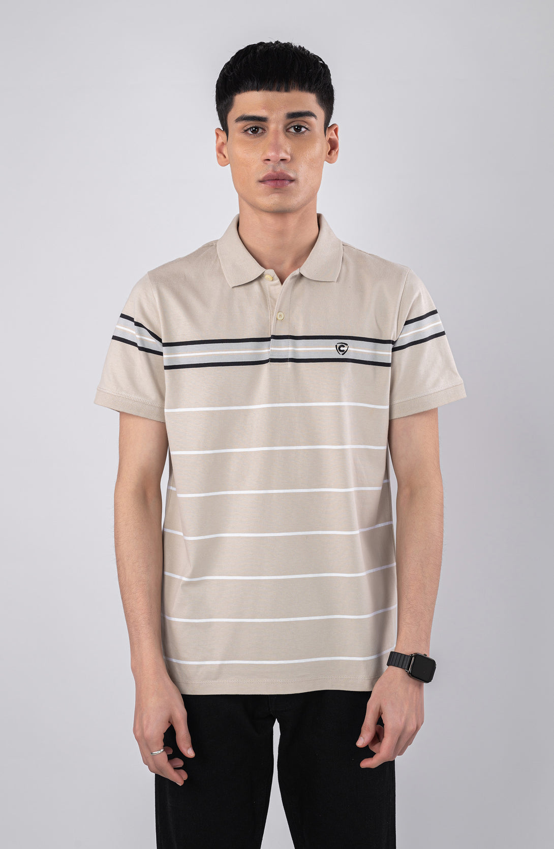 Beige Stripes Polo Shirt – Cambridge Shop