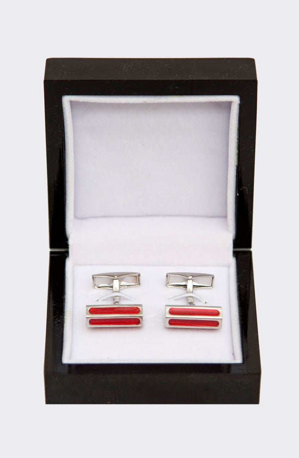 Crystal Red Swank Cufflinks
