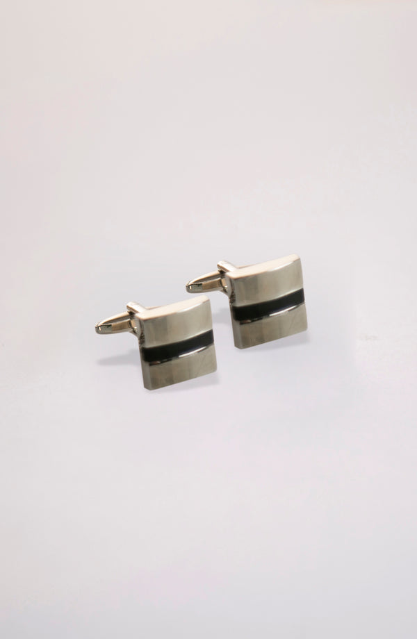 Black Silver Cufflinks