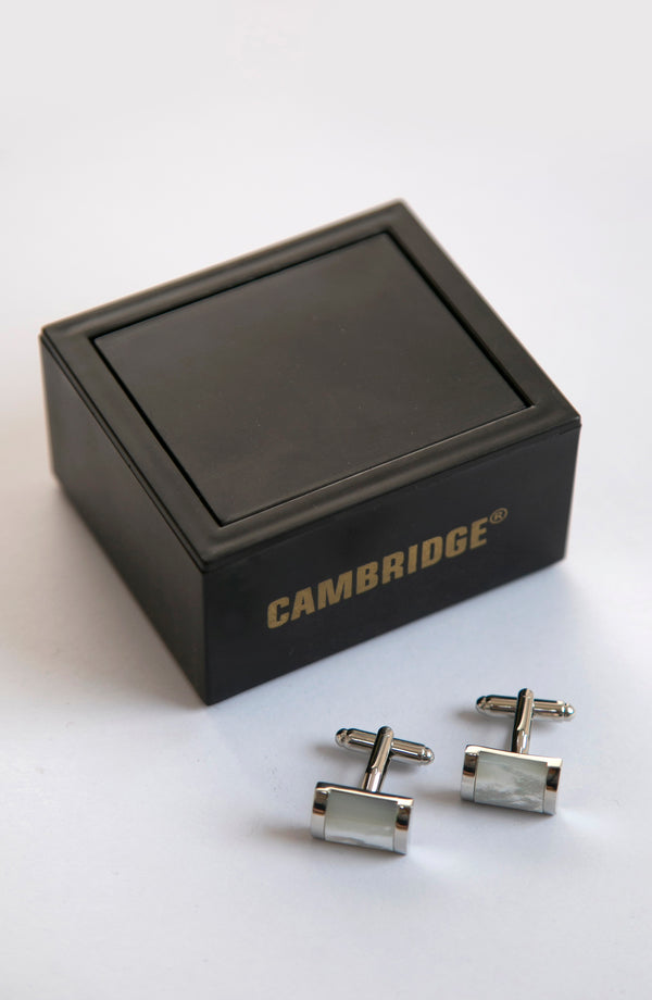 Grey Silver Cufflinks