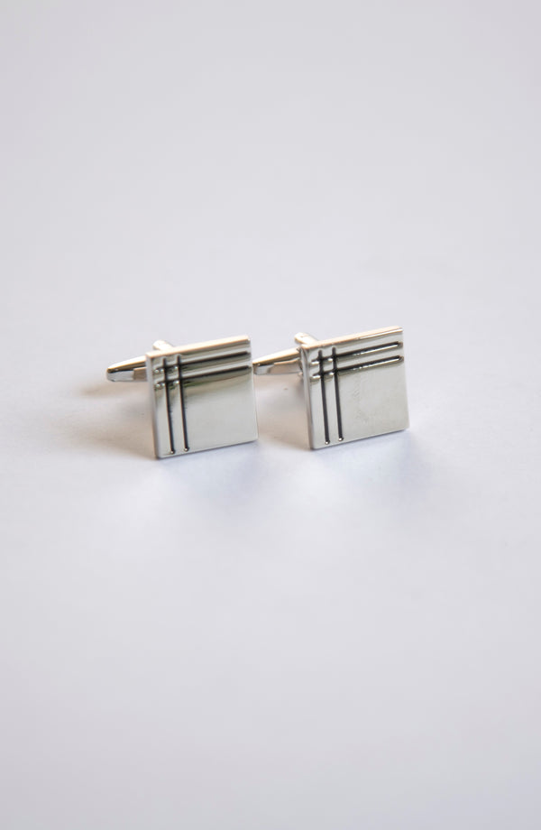 Black Silver Cufflinks