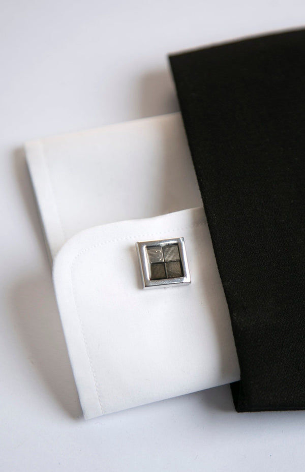 Green Silver Cufflinks