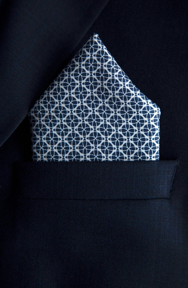 Circular Geo Pocket Square