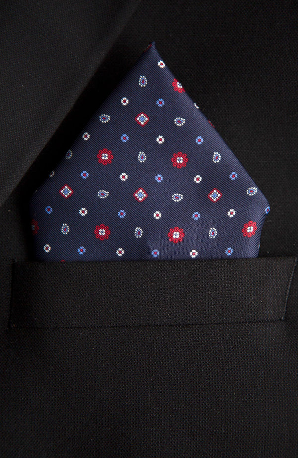 Floral Geo Pocket Square