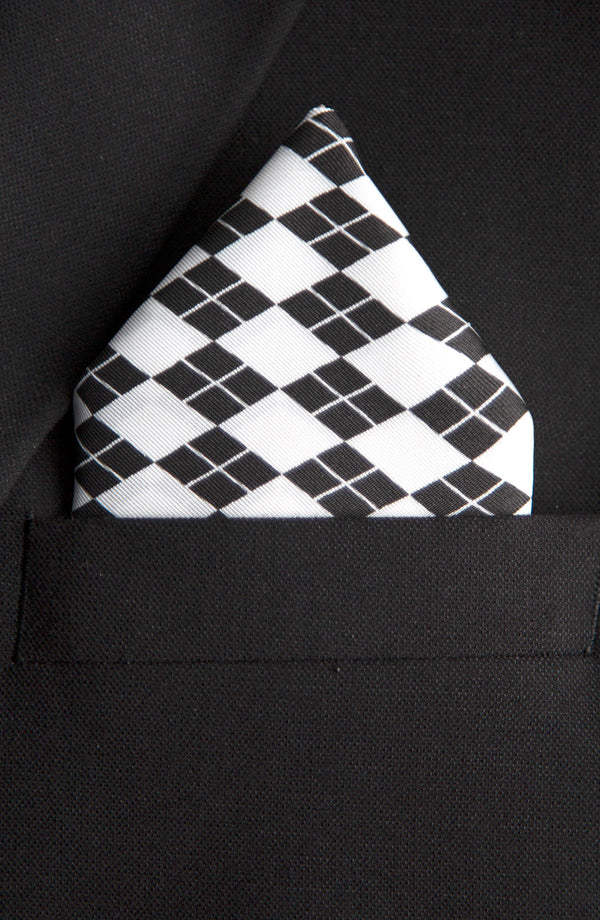 Argyle Pattern Pocket Square