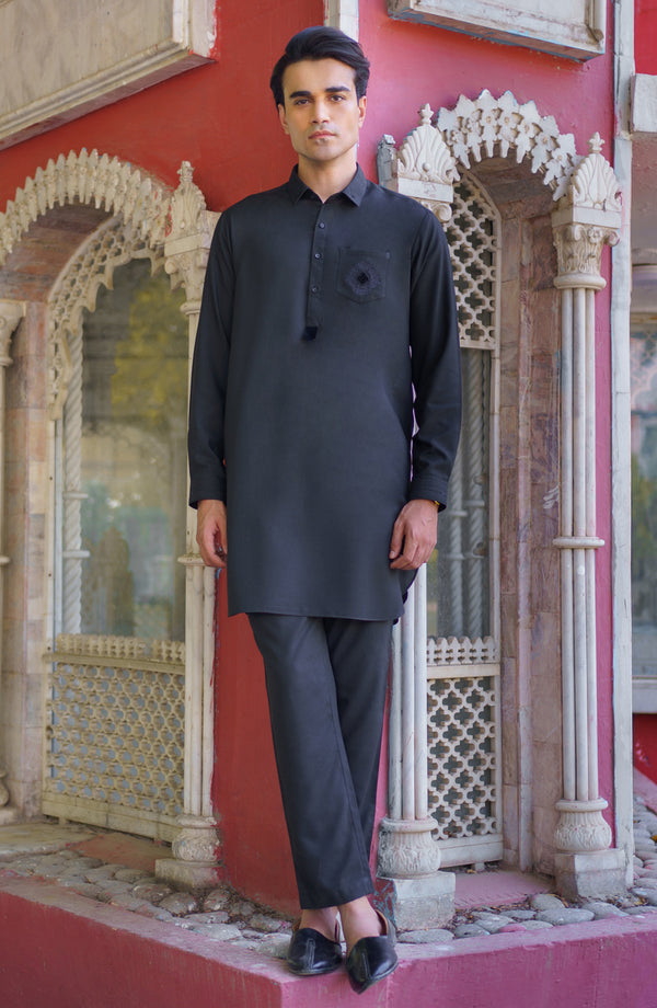 CHARCOAL CLASSIC STITCH SUIT