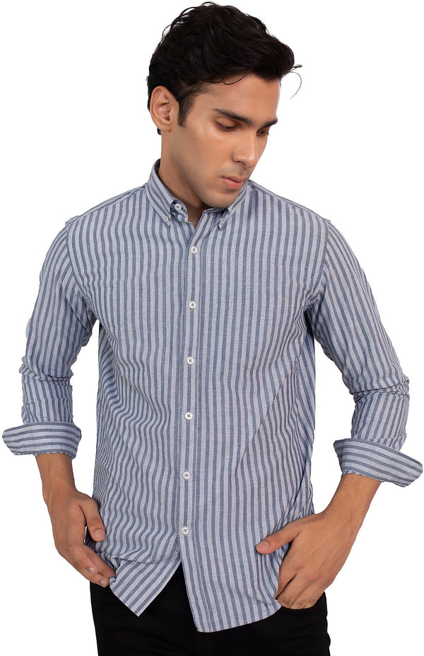 YARN DYED SHIRT - LIGHT BLUE