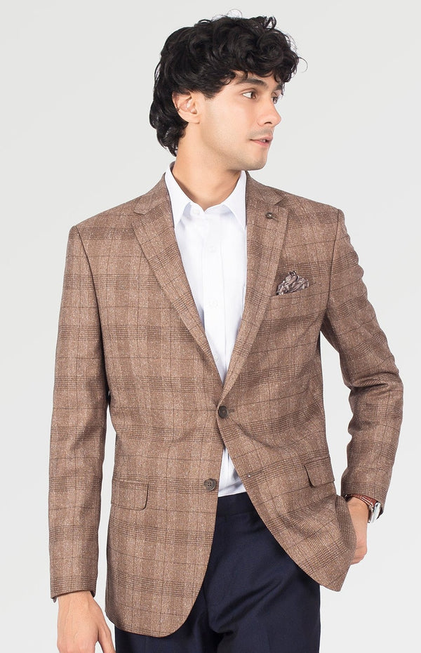 Sharp Textured Slub Plaid