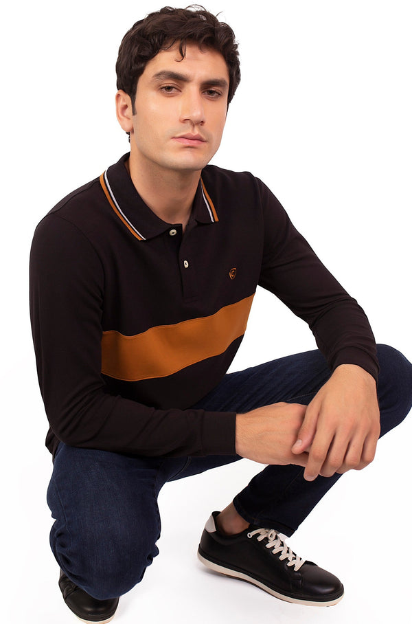 Color Block Stretch Polo