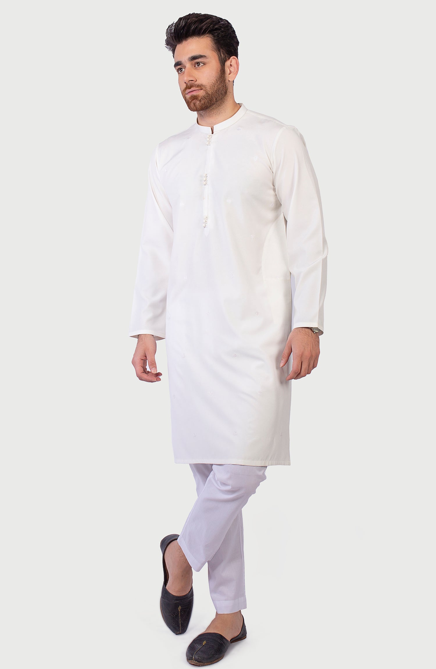 Dobby Cotton Motifs Kurta