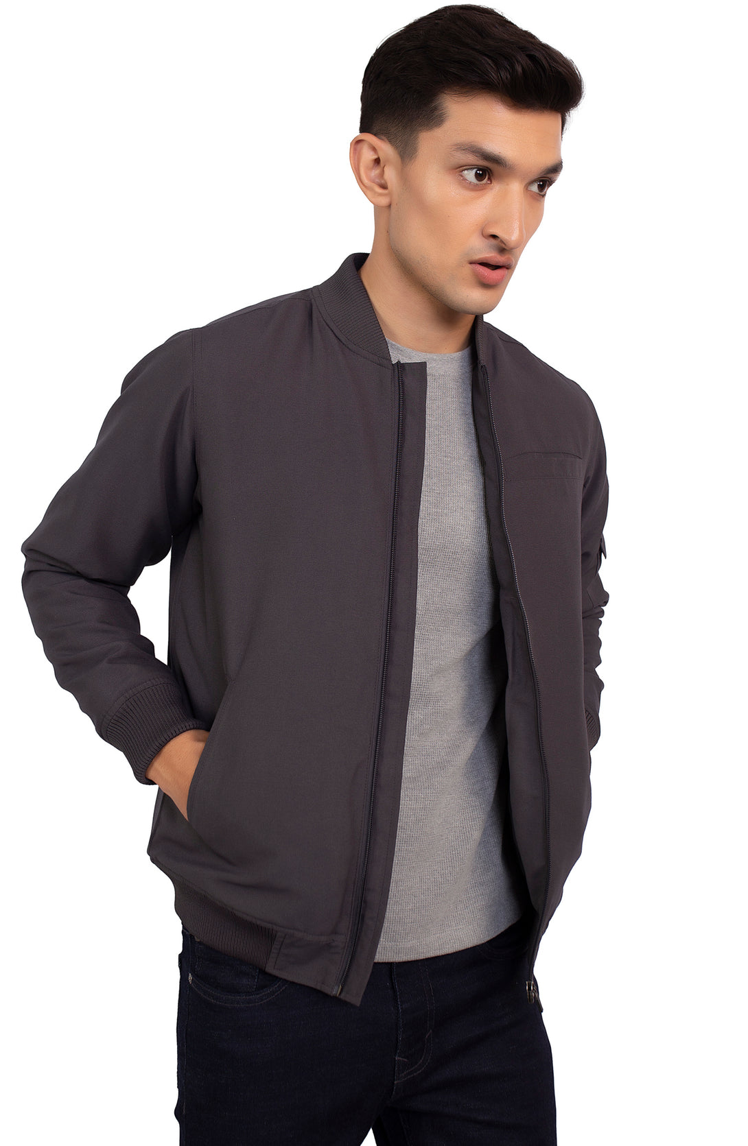 Gray zipper jacket Clearance