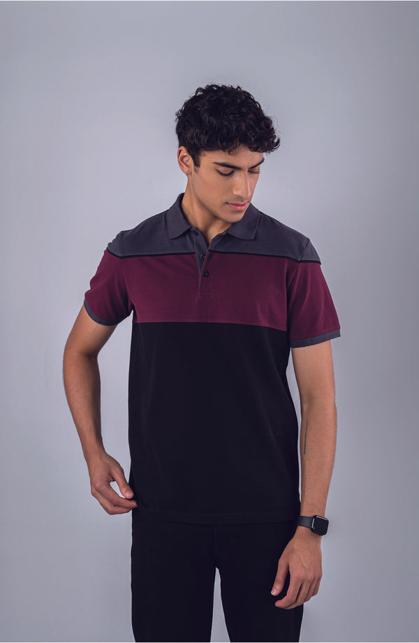 Charcoal Cross Polo Shirt