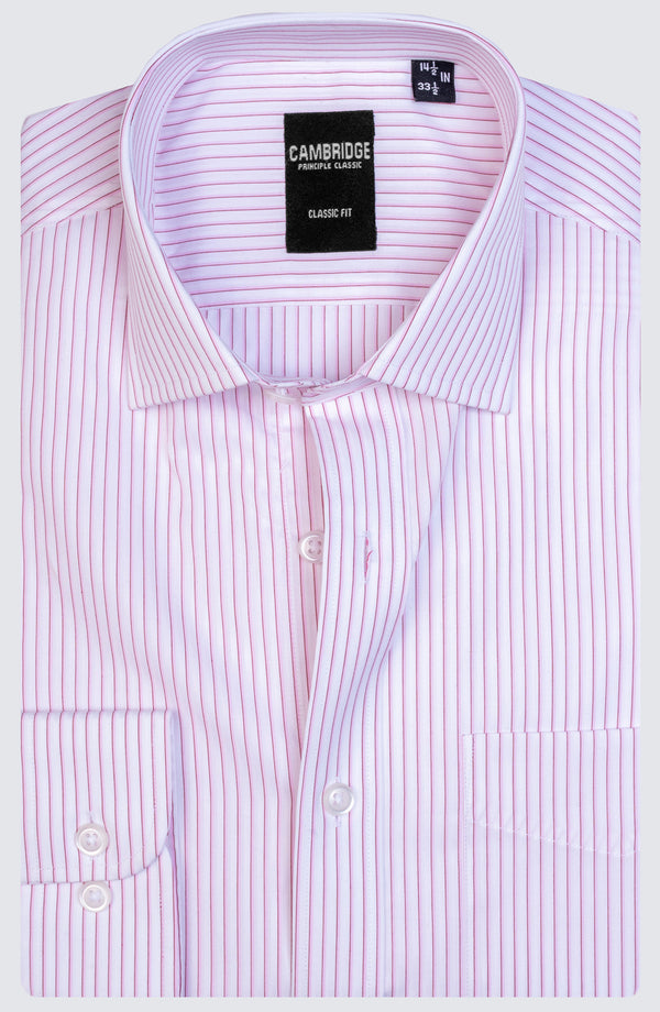 Spread Collar Check Dress Shirt