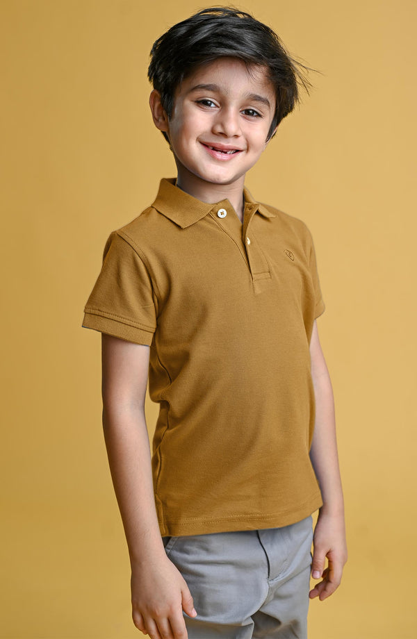 H/S GUTS PLAIN POLO - MUSTARD (4988623061078)