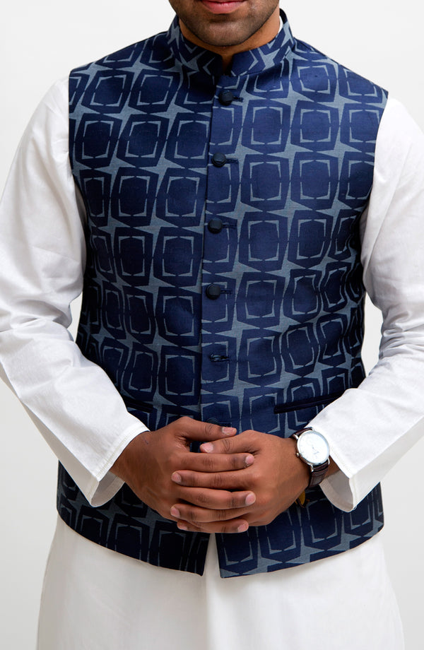 Designer blue waistcoat