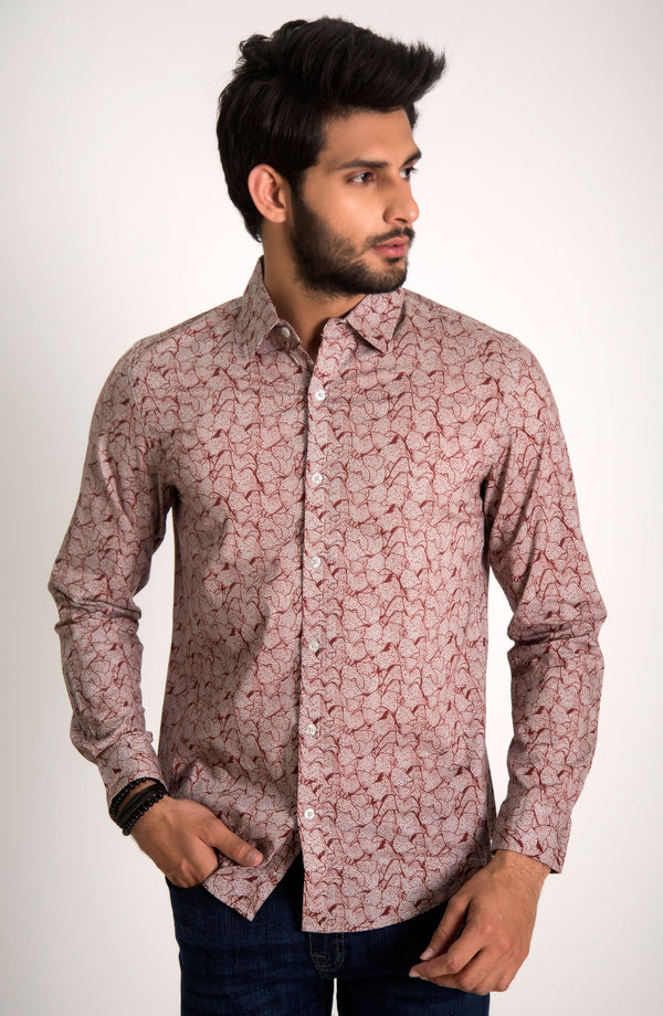 PRINTED MAROON - FULL SLEEVE